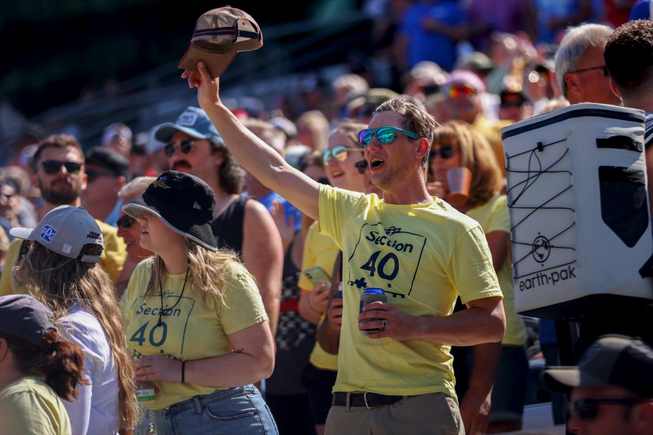 Fans in Section 40 - Miller Lite Carb Day - By: Amber Pietz -- Photo by: Amber Pietz